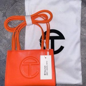 Telfar Small Orange Shopping Bag